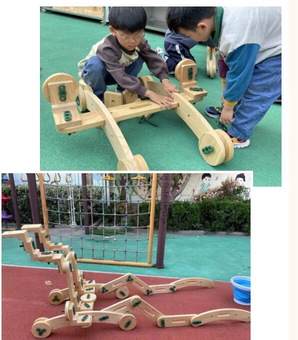 幼兒園大班螺母積木游戲案例—寶寶戰車變形記